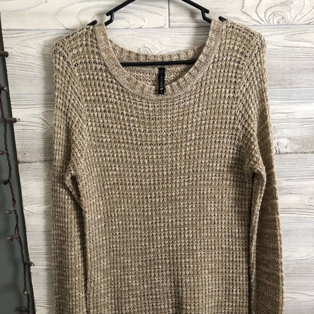 long light brown  long sleeve sweater